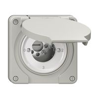 Drehschalter NEVO N.CO 5/1L, ohne Zylinder, KS, 0-1-2-3, lichtgrau