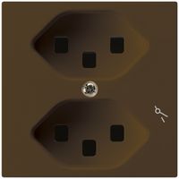 Steckdose Hager kallysto 2×T23 1×S A braun