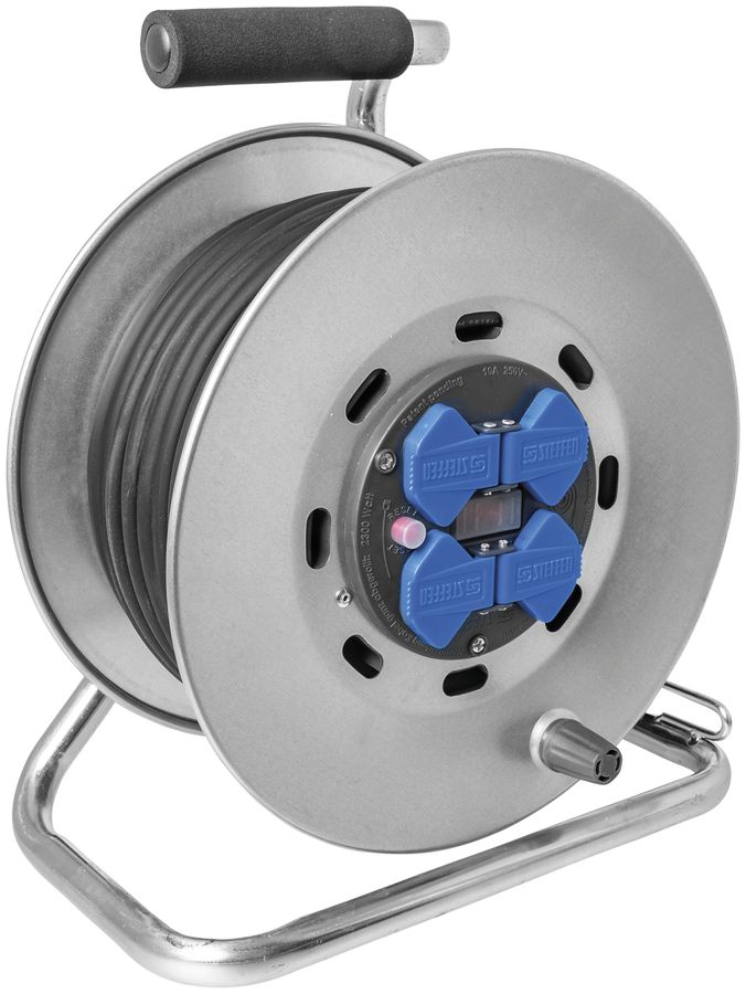 Kabelrolle STERO LOOP Gr.1 4×T13 50m TD3×1.5mm² silber/grau