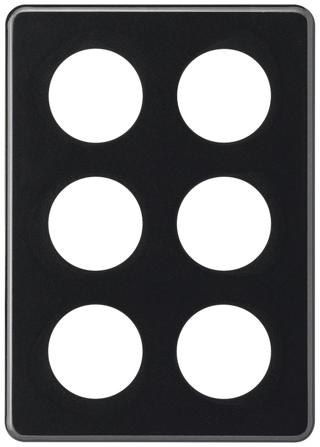 Abdeckplatte basico 3×2 6×43mm schwarz