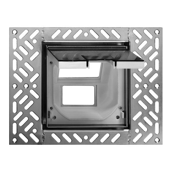 Bodendose FH für 3×FLF 130×130mm bündig, Klappd.Cr-geschl. natur