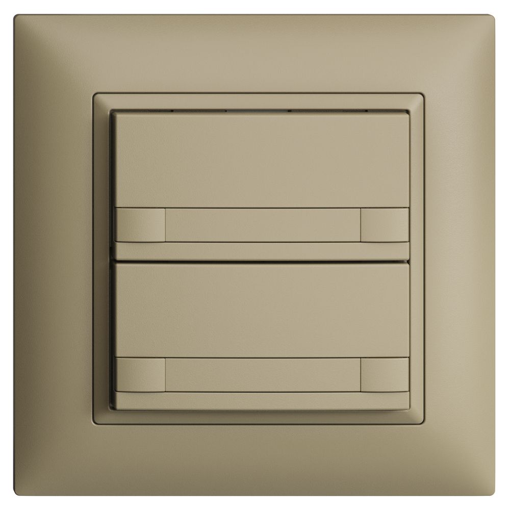 UP-KNX-Taster RGB EDUE FMI, 250mW, o.LED, m.Papier, 2×Taste, 2×Tastenb., sa