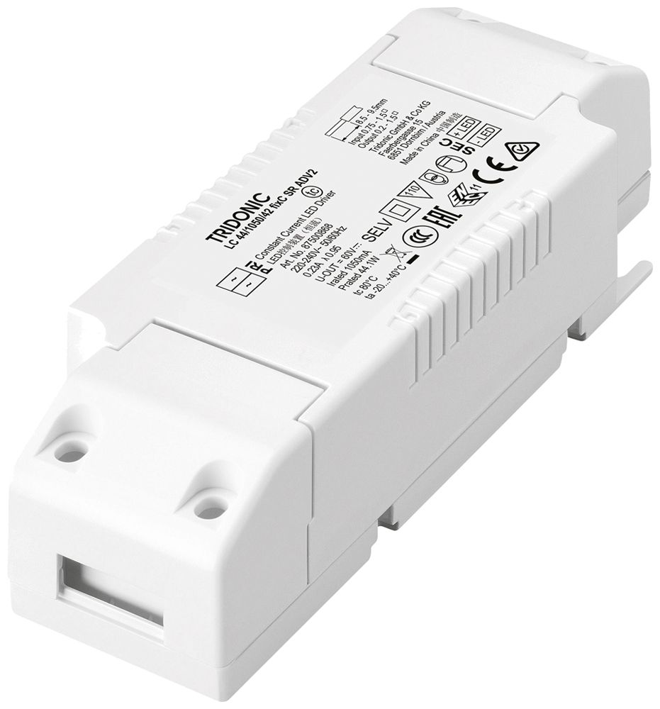 Alimentation LED Tridonic LC ADV2 34.7…44.1W 33…60V 1050mA 127×42.8×29.8mm