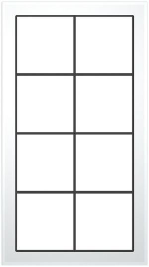 Abdeckrahmen SIDUS 4×2 weiss