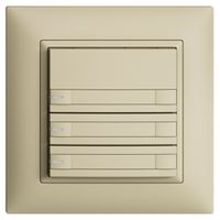 UP-KNX-Taster RGB EDUE FMI, 250mW, m.RGB-LED, m.Papier, 3×Taste, 2×Tastenb., van