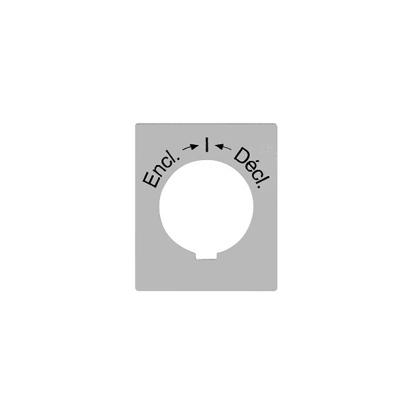 Kennscheibe Encl.->I<-Décl. für Schwenktaster FLF FH