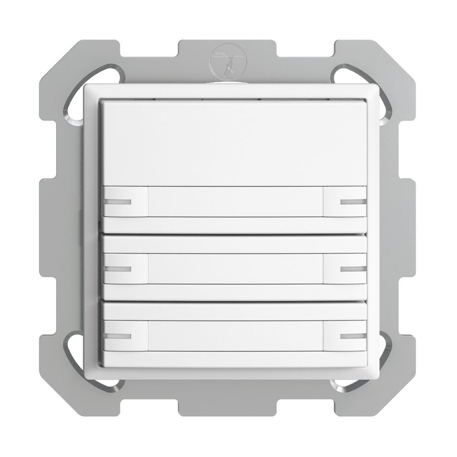 UP-KNX-Taster RGB EDUE, 250mW, m.RGB-LED, m.Papier., 6×Taste, 1×Tastenb., ws