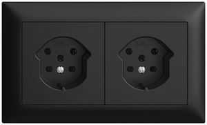 UP-Kombination I-I EDIZIOdue 2×T15 horizontal schwarz