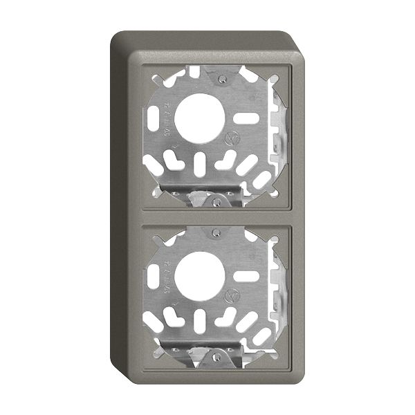 Kappe mit Grundplatte 2×39mm dunkelgrau für Kombination FX Universal