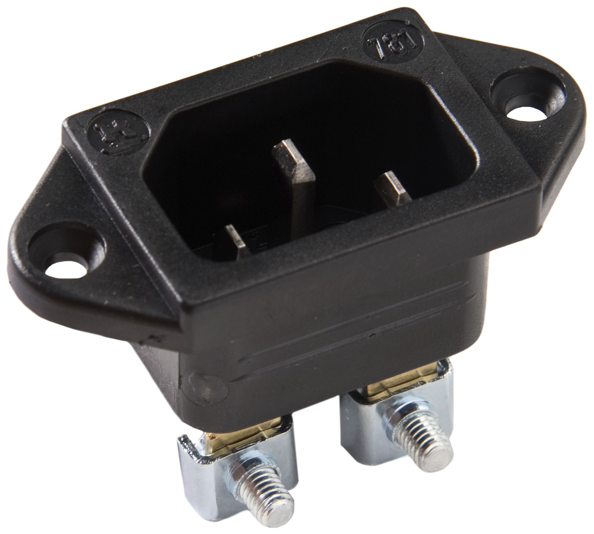 EB-Apparatestecker Typ C14 (E) ELBRO 10A 230VAC max.70°C 6.3mm schwarz IP20