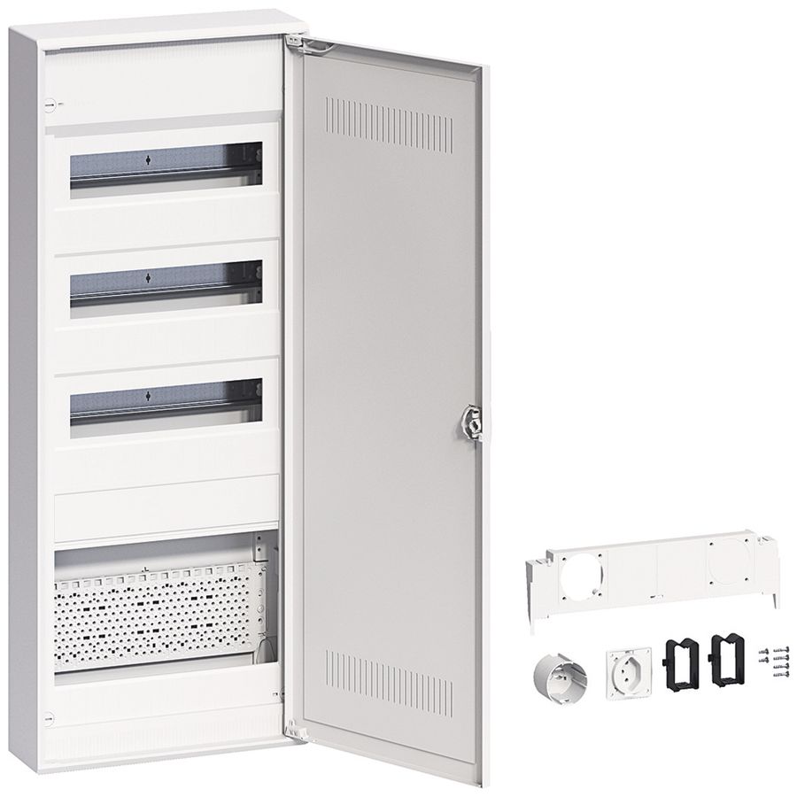 Coffret de distribution AP Hager volta 3 rang. 12UM porte IP30 348×880.5×94.5mm