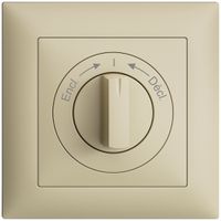 Frontset EDIZIOdue Encl.->I<-Décl. vanille 88×88mm für Schwenktaster