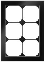 UP-Abdeckrahmen EDIZIO.liv prestige SNAPFIX® 3×2/2×3 214×154mm glas schwarz