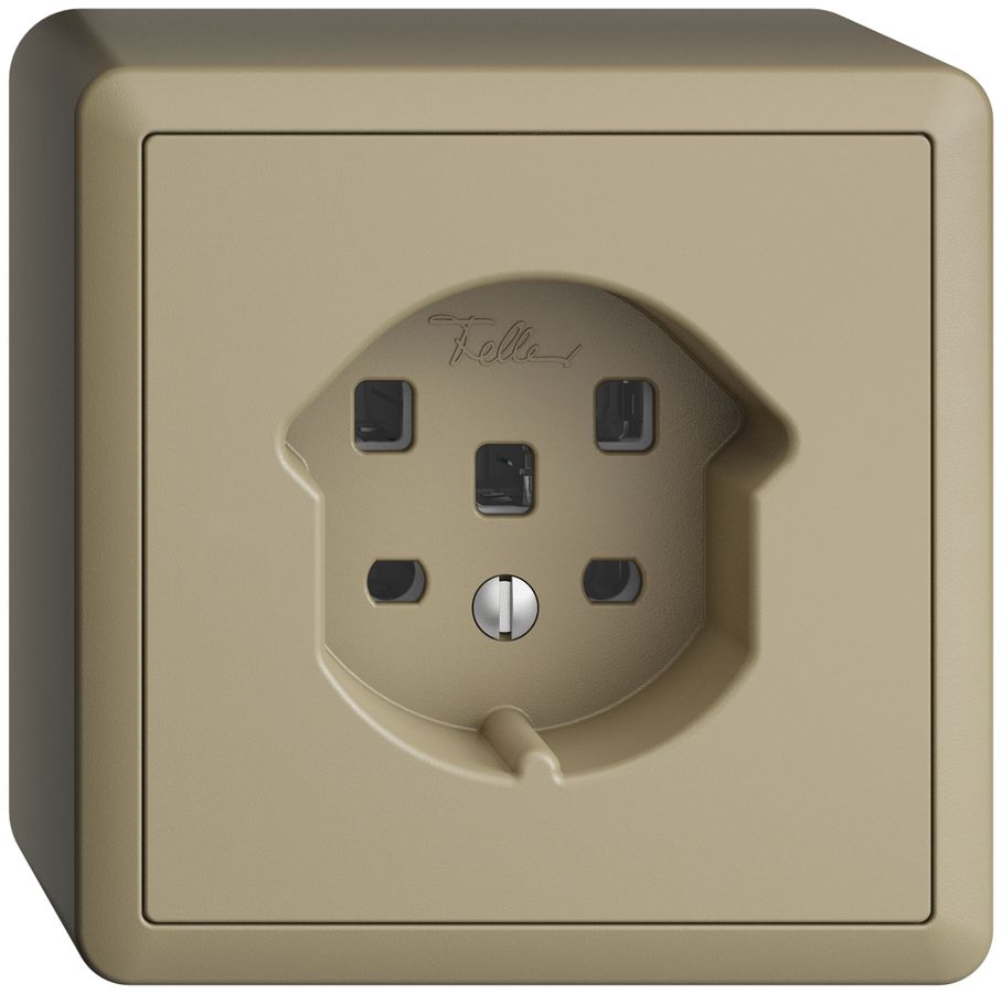 AP-Steckdose EDIZIOdue T25 16A sand, mit Steckklemmen