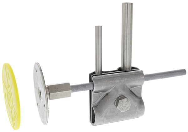 Erdungsfestpunkt DEHN/elvatec M10 mit Anschlussachse und Maxi-MV-Klemme