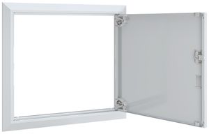 Tür Pragma multi für 2 Felder 3 Reihen titanweiss 610×563mm