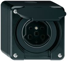 AP-Steckdose robusto Typ 25 schwarz