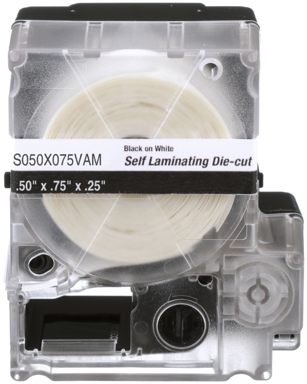 Cassette d'étiquettes Panduit MP, auto-laminant, 12.7×19.1mm clair/blanc