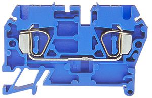 Durchgangs-Reihenklemme Woertz 0.2…2.5mm² 20A 600V Federzugansch.2×1 TH35 blau