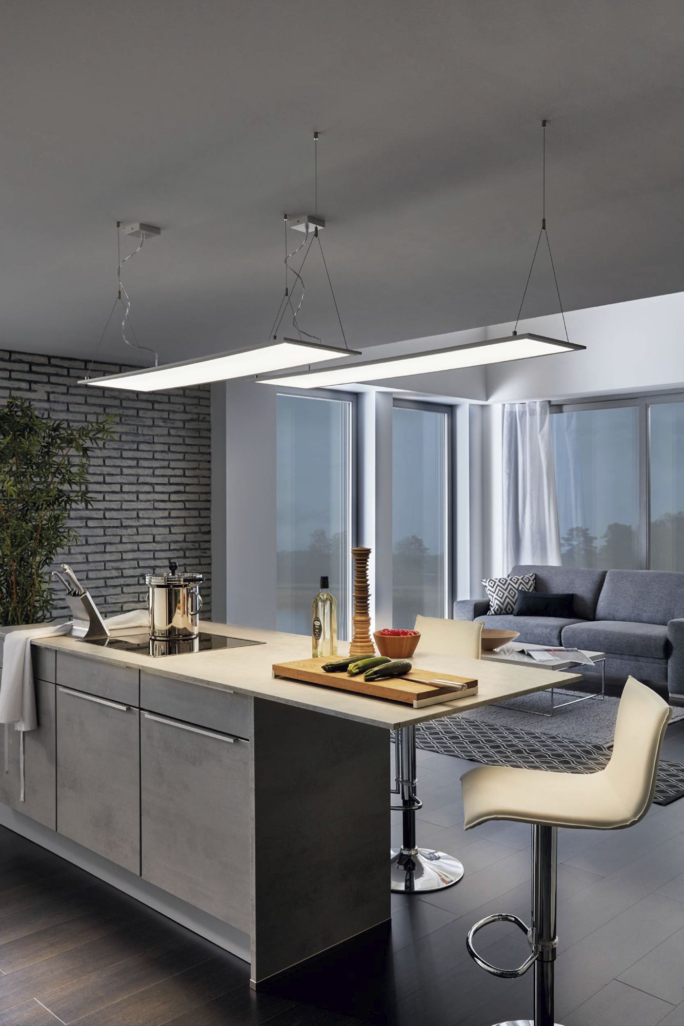 Seilabhängung-Set Eglo Salobrena Stahl 900mm Chrom