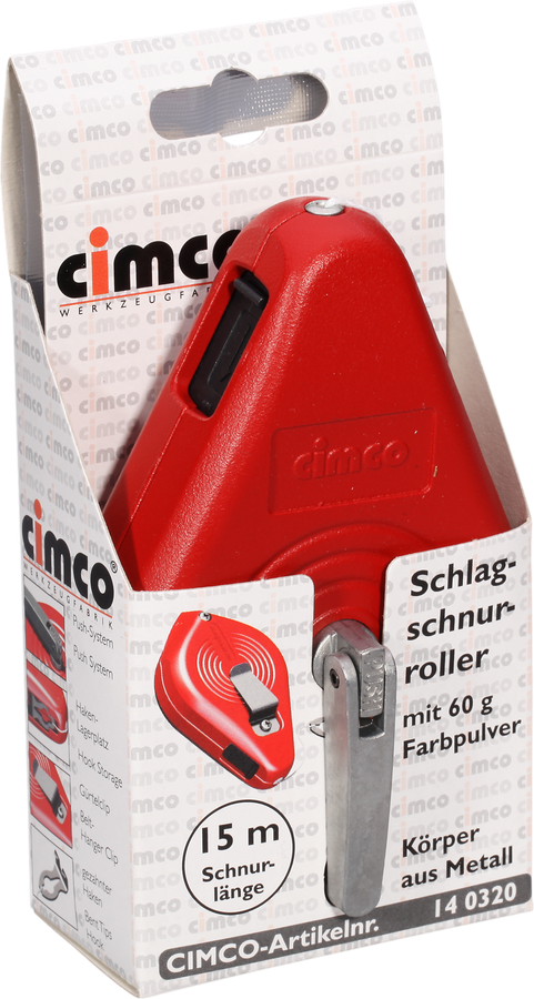 Markierschnur 15m in Metallgehäuse