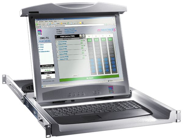 Bildschirm-/Tastatur-Einschub Rittal DK 9055.312 230VAC 19"