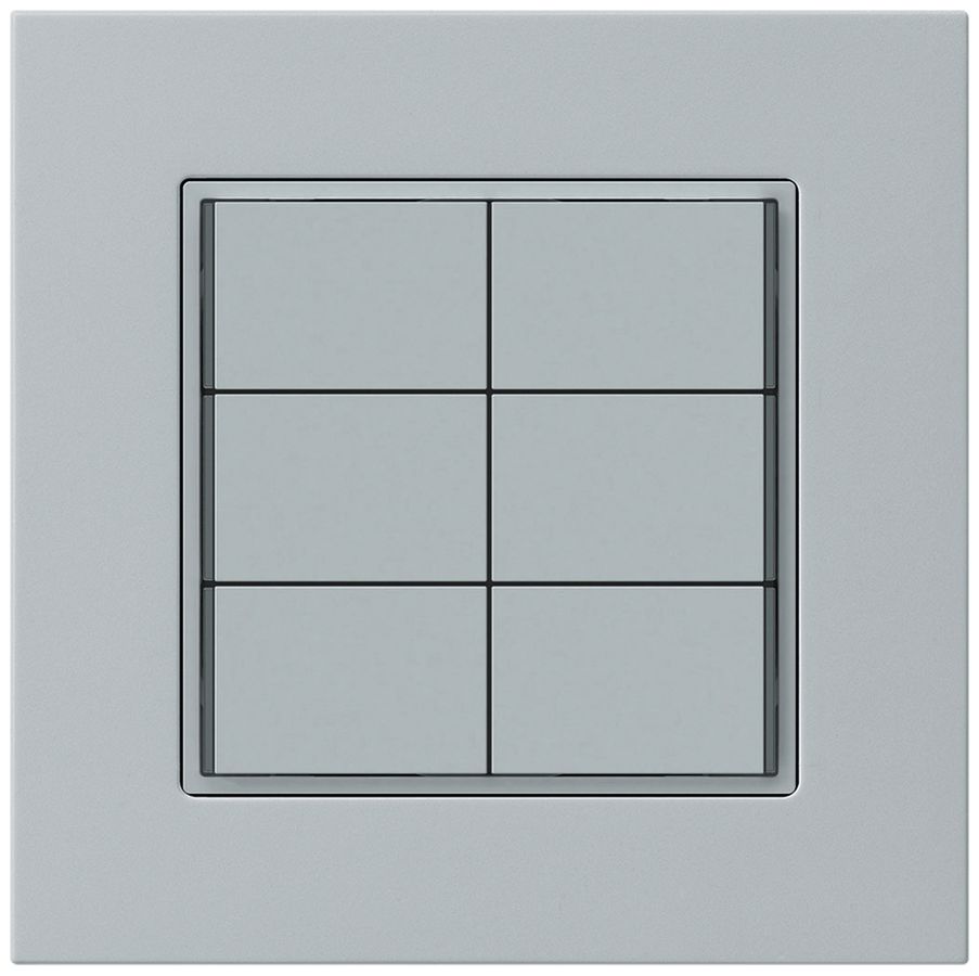 Poussoir KNX ENC KPR 6×touches 6×points actionnables LED gris