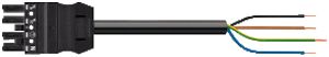 Anschlussleitung WINSTA MIDI 4×1.5mm² 16A 400V 1m Kod.A Kupplung/frei schwarz