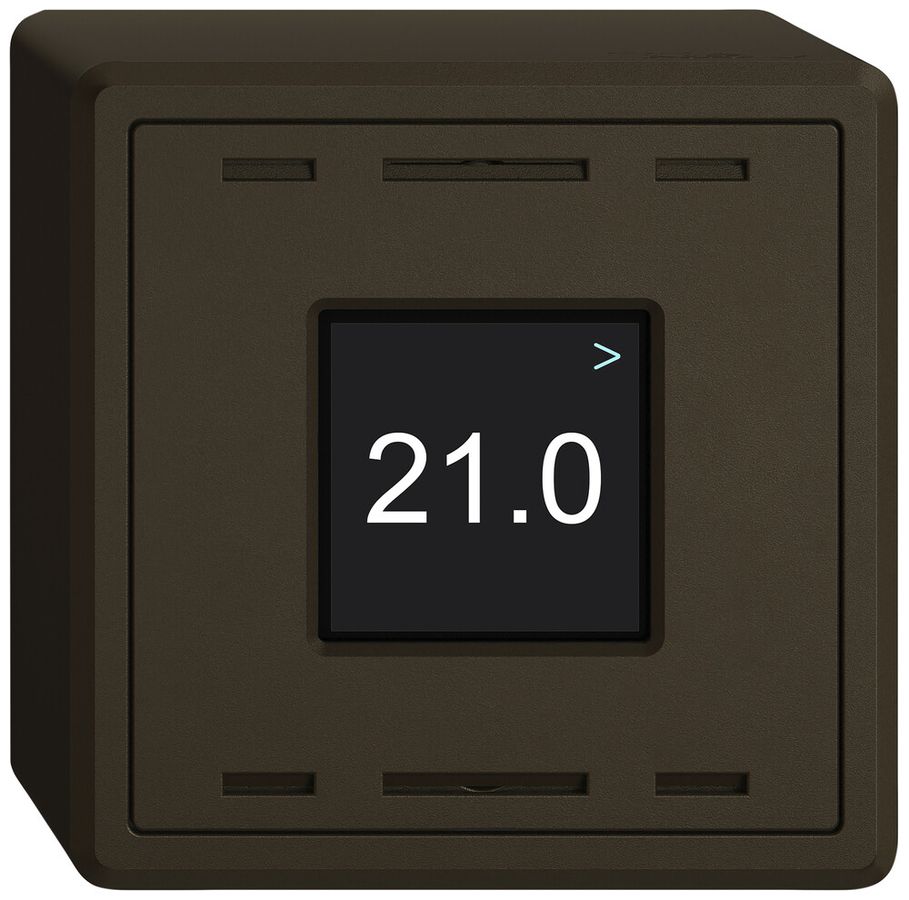 AP-Raumtemperatursensor EDIZIO.liv Wiser SNAPFIX® CO2 230V 5…30°C umbra