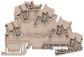 Mehrstock-Reihenklemme Weidmüller ZDKPE Zugfeder 2.5mm² 2 Etagen beige