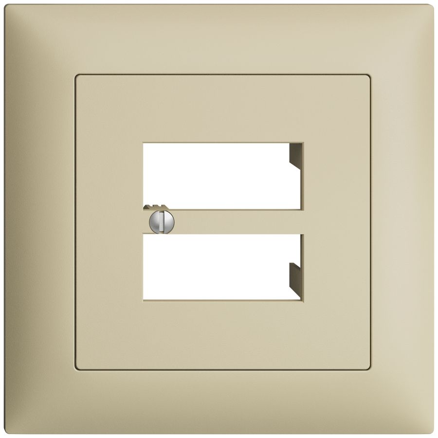 UP-Frontset EDIZIOdue vanille 88×88mm 4×RJ45