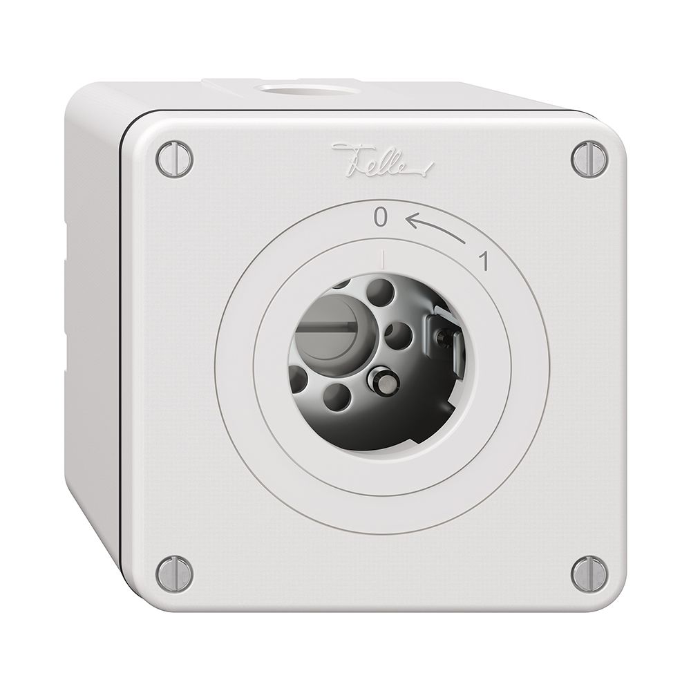 Contatto rotativo NAPU NEVO, senza cilindro, KS, 0 <- 1, bianco