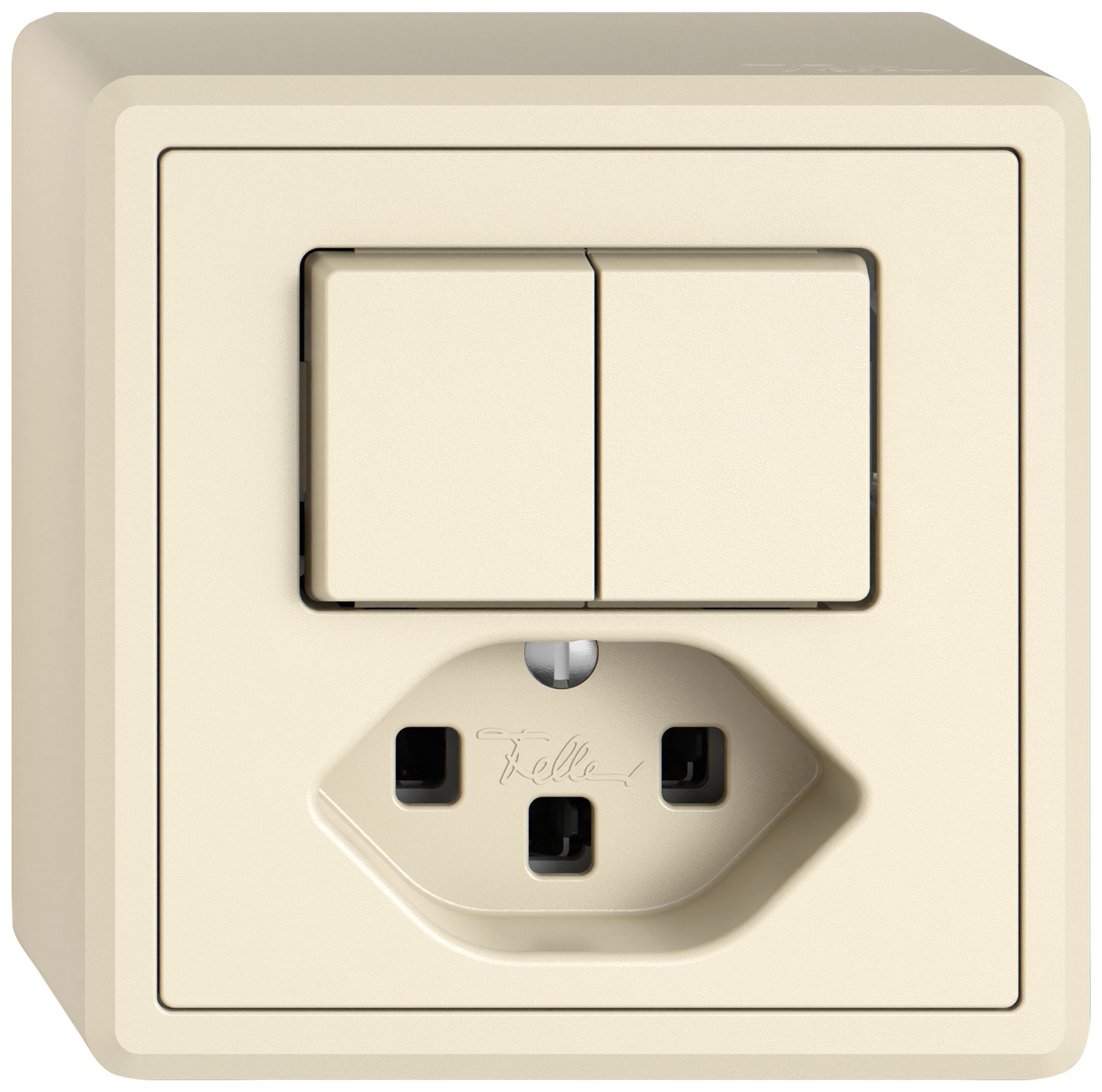 AP-Kombination EDIZIO.liv SNAPFIX® 2×Schema 3+T23 cr