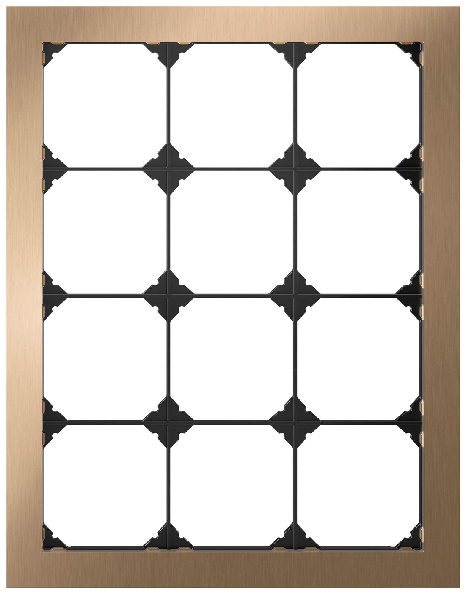 UP-Abdeckrahmen EDIZIO.liv prestige SNAPFIX® 4×3 214×274mm Messing