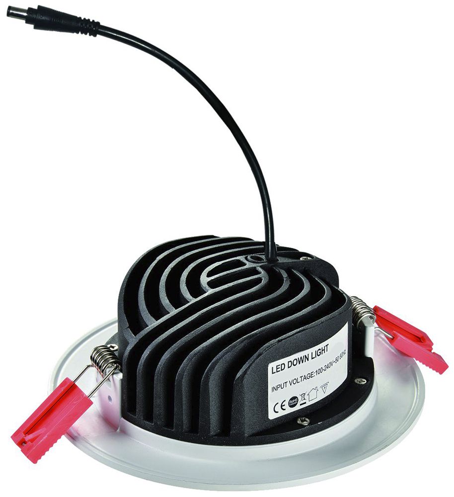 Downlight LED DOTLUX CIRCLE 20W 3000K IP44 VWB bloc d'alimentation inclus blanc