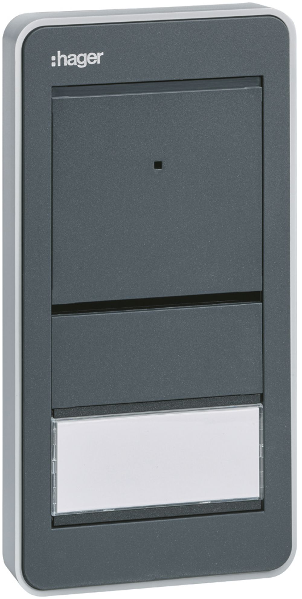 Poste audio externe AP Hager elcom.fon 2-fils pour 1appartement, anthracite