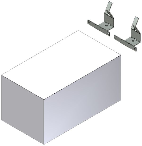Einbetonier-Set zu 57250/57255 für Wandanschlussdose WAD