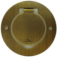 Bodensteckdose Arnould ART rund, 1×T13, Zamak, bronze