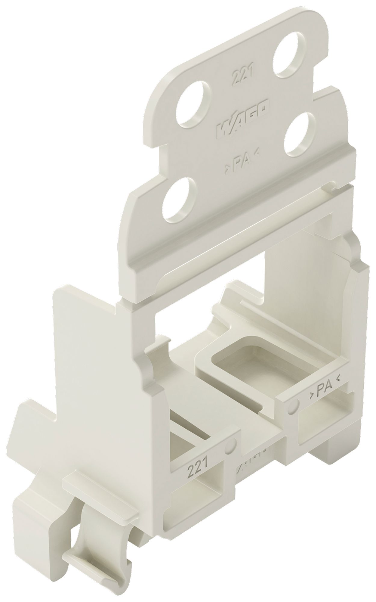 Adaptateur de fixation WAGO a.décharge de traction p.10×4mm² DIN35 Ex grc