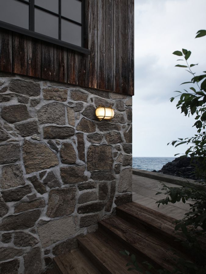 Decken-/Wandleuchte Nordlux Helford 1×E27 12.5W IP64 190×125mm Messing