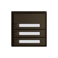 KNX-Taster RGB EDIZIO.liv SNAPFIX® Temperaturfüh.o.LED Pap.3×T 1-Tbed.br