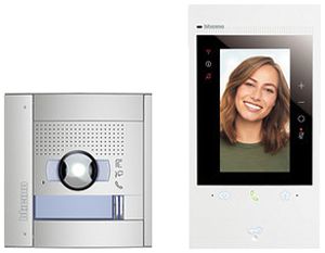 Türsprech-Set Video Bticino Sfera 1×Ruftaste Bus-System weiss