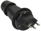 Stecker Typ 13 MAX HAURI 10A 250V mit Sicherung Ø5×20mm IP55 schwarz