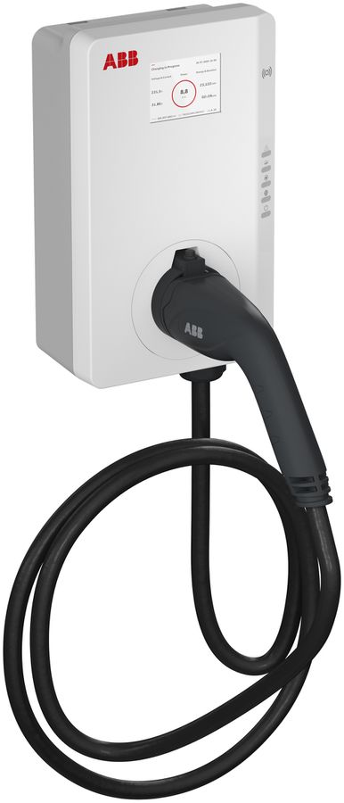 Ladestation ABB Terra W22-G5-RD-MC-0, Typ 2, 5m 3P 32A MID mit RFID, Display, 4G