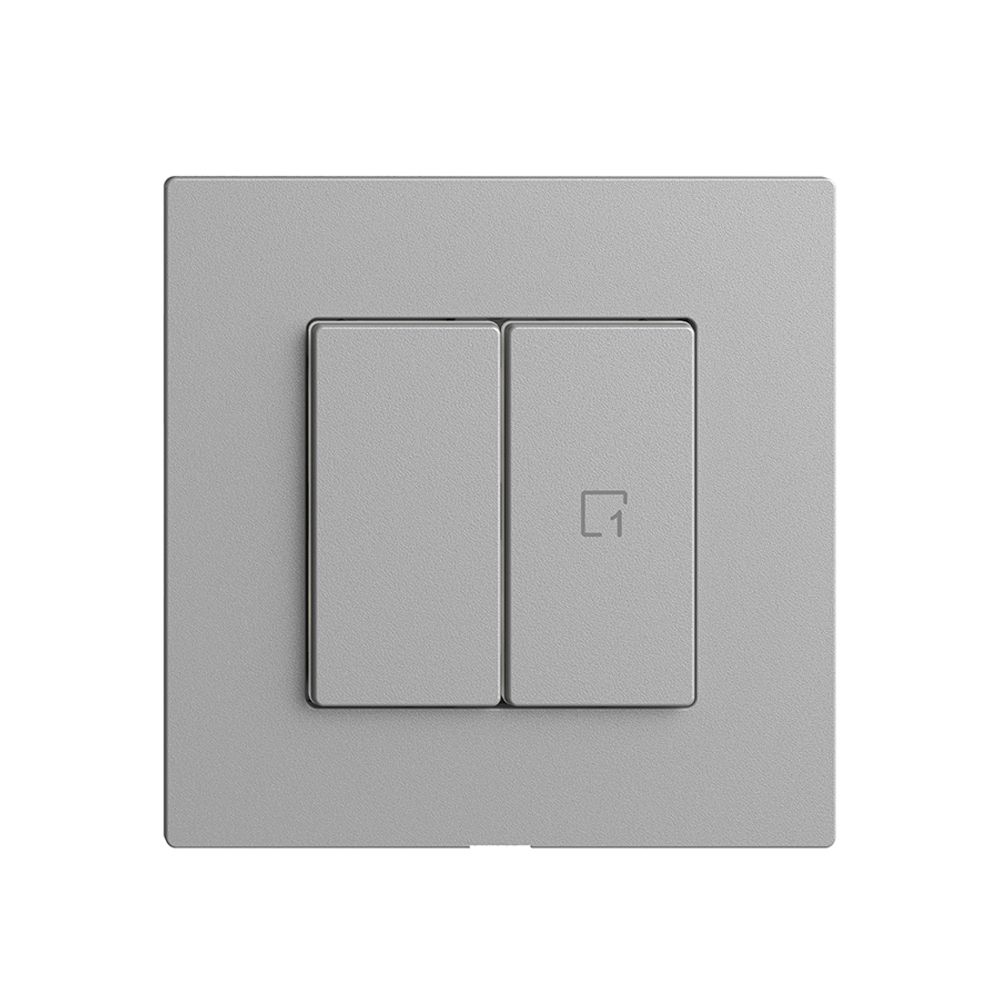 Druckschalter 1K/2T Szene Edue Wiser silver