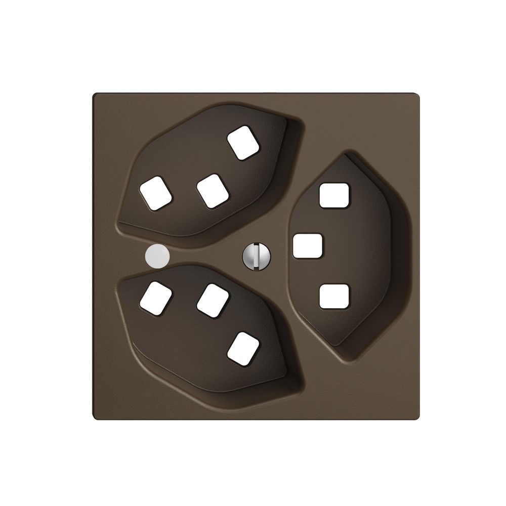 Kit frontale EDIZIOdue coffee 60×60mm 3×T23 con lente