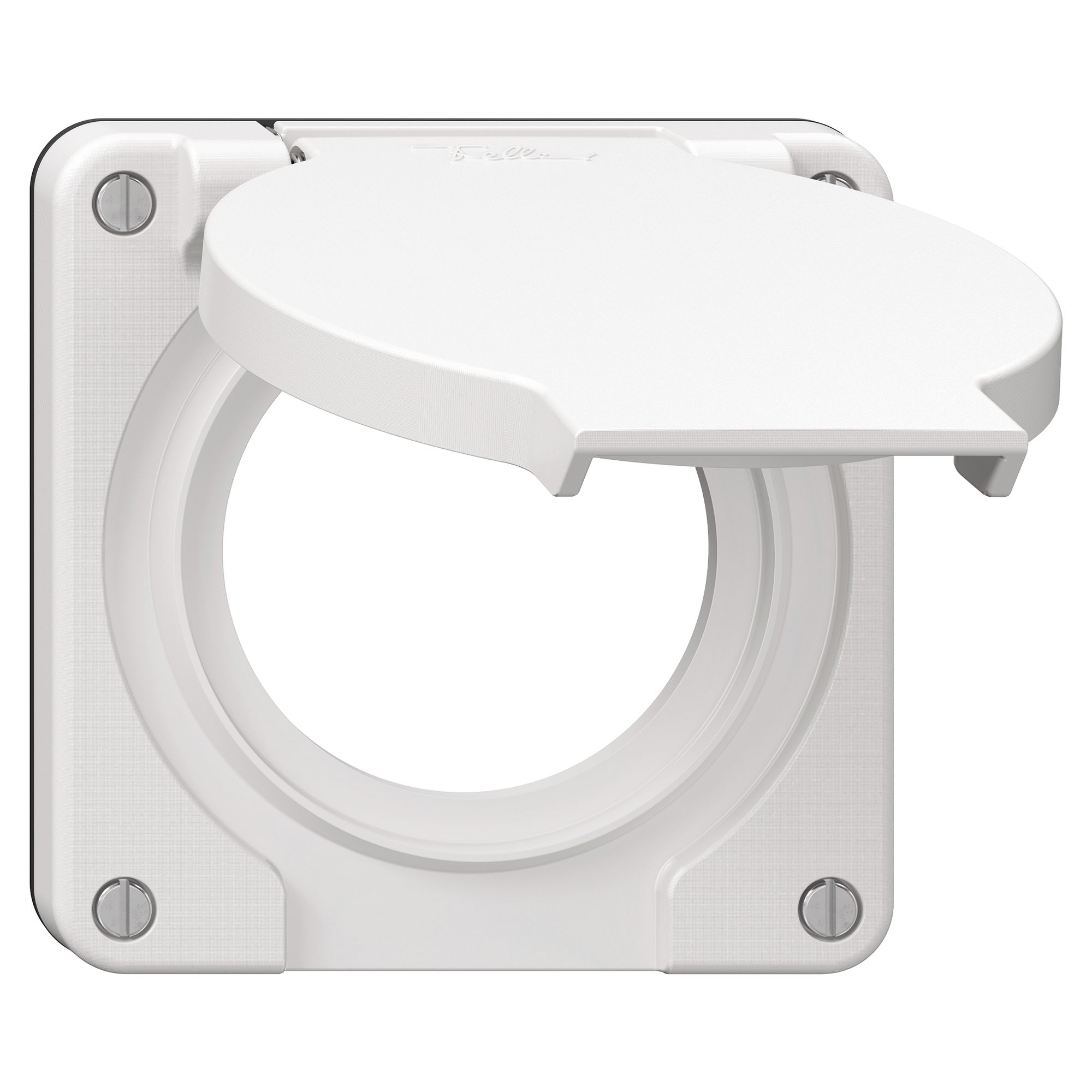 Deckel mit Klappdeckel NEVO Ø53mm IP21 ws (Dicht.sz)