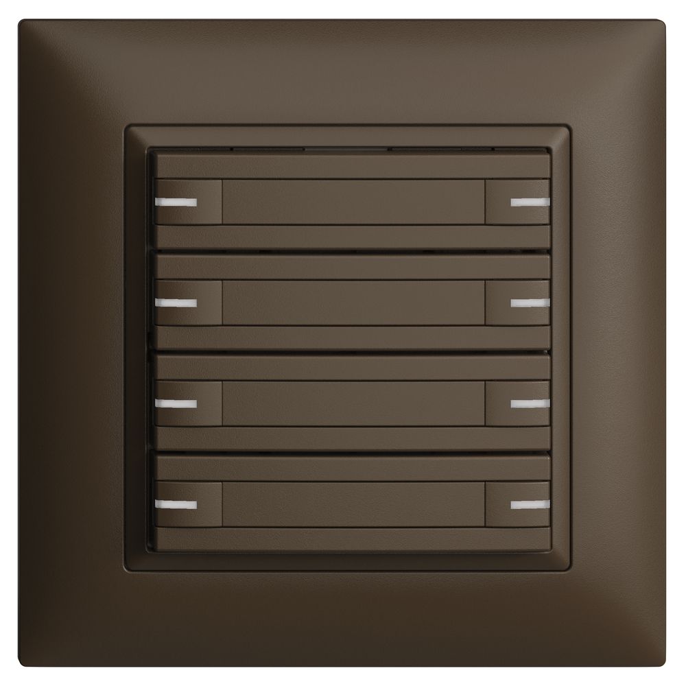 UP-KNX-Taster RGB EDUE FMI, 250mW, m.RGB-LED, m.Papier, 8×Taste, 1×Tastenb., cof