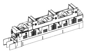 Réglette coupe-circuit sectio. 3L HPC VE2-C-P DIN 2 Weber