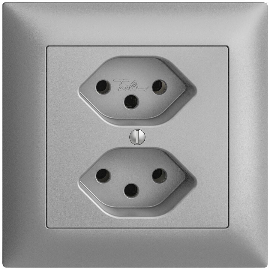 UP-Steckdose EDIZIOdue 2×T13 silver